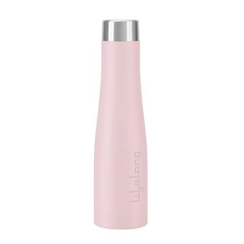 Lifelong Stainless Steel Water Bottle 900ml | Durable, Leak-Proof, Easy Grip, Rust Free, Easy-to-Clean, Odour-Free Bottle with Secure Cap for School, Travel, Gym & Work (LLBT03BP, Blush Pink) - Image 1