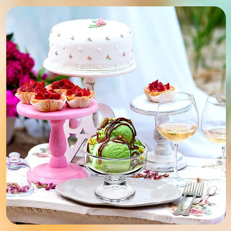 KELVEE Glass Dessert Bowls Set of 6 Crystal Glass Bowls for Ice Cream Fruit Pudding Snack Cereal Nuts Premium Glass Serving Dishes Mini Trifle Bowl 150ml - Image 5