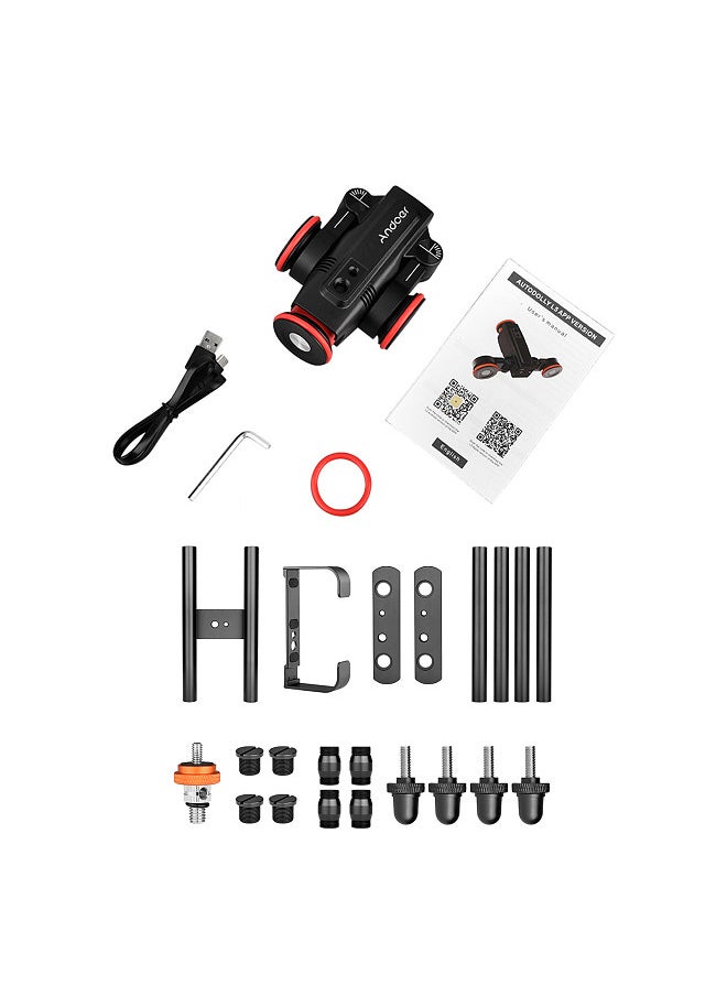 ANDOER - L5i Pro Camera Video Dolly Slider Kit with 3-wheel Auto Dolly Car APP Control Stepless Adjustable Speed + 60cm/23.6in Track Rail Camera Slider for DSLR Camera Camcorder - Image 1
