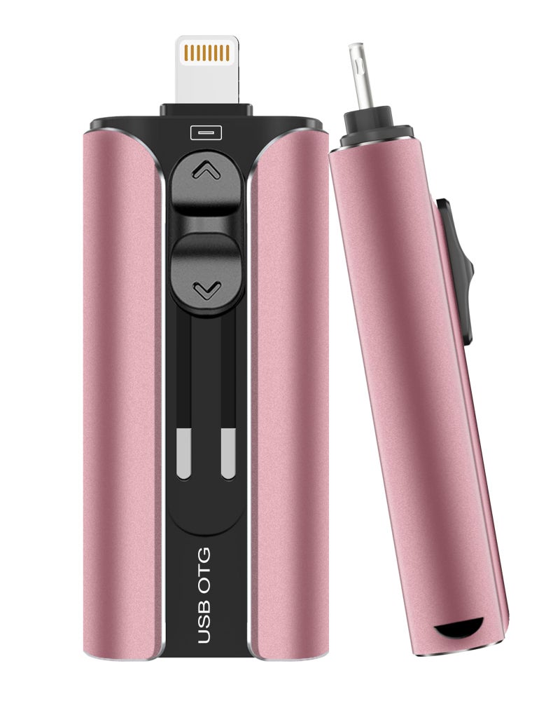 ROSPE MFi Certified 256GB Flash Drive for iPhone USB Memory Stick Thumb Drives, High Speed USB Stick iPhone Flash Drive for Photos Videos,Photo Stick External Storage for iPhone/iPad/Android/Laptop (Pink) - Image 1