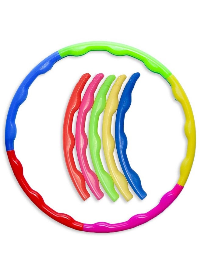 راتاناز حلقة هولا هوب سوبر بيبي نانو من راتنا للأطفال - متعددة الألوان وخفيفة الوزن - مثالية للعب في الأماكن المغلقة والمفتوحة - 5 قطع قابلة للقفل تقريبًا بقطر 50 سم - Image 1