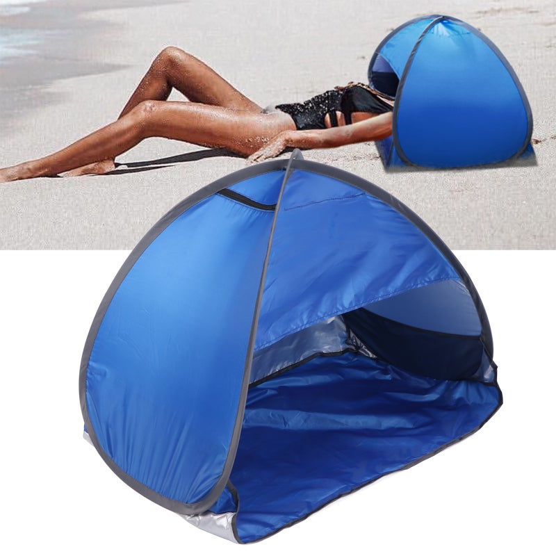 Portable Beach Headrest Tent: Polyester Steel Material - Easy 2 Second Install, Mosquito Prevention, Top Zipper Design for Beach Camping Hiking Outdoor Picnic Activities - Image 2