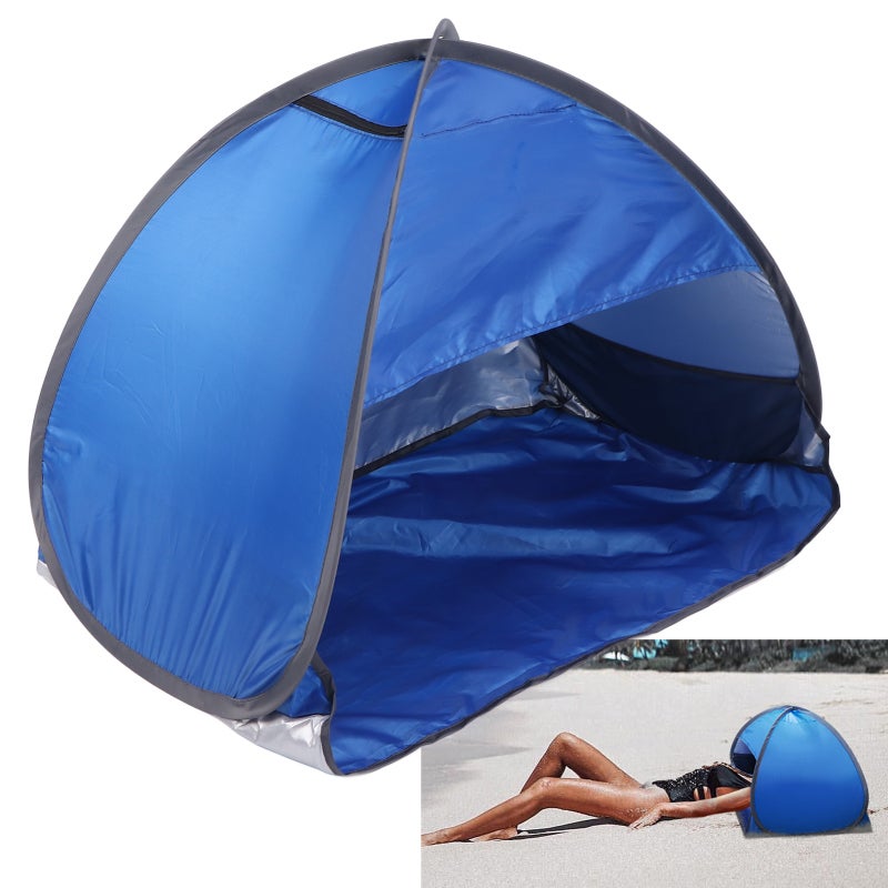 Portable Beach Headrest Tent: Polyester Steel Material - Easy 2 Second Install, Mosquito Prevention, Top Zipper Design for Beach Camping Hiking Outdoor Picnic Activities - Image 5