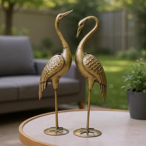 Webelkart Premium Big Love Birds for Home Decor,Sawan Duck Pair Showpiece for Living Room,Duck Decorative Figurine for Table Decor (23" Inches) Set of 2 - Image 1