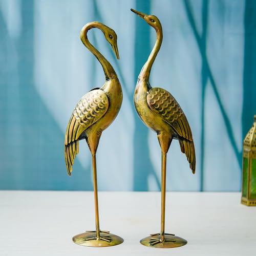 Webelkart Premium Big Love Birds for Home Decor,Sawan Duck Pair Showpiece for Living Room,Duck Decorative Figurine for Table Decor (23" Inches) Set of 2 - Image 2