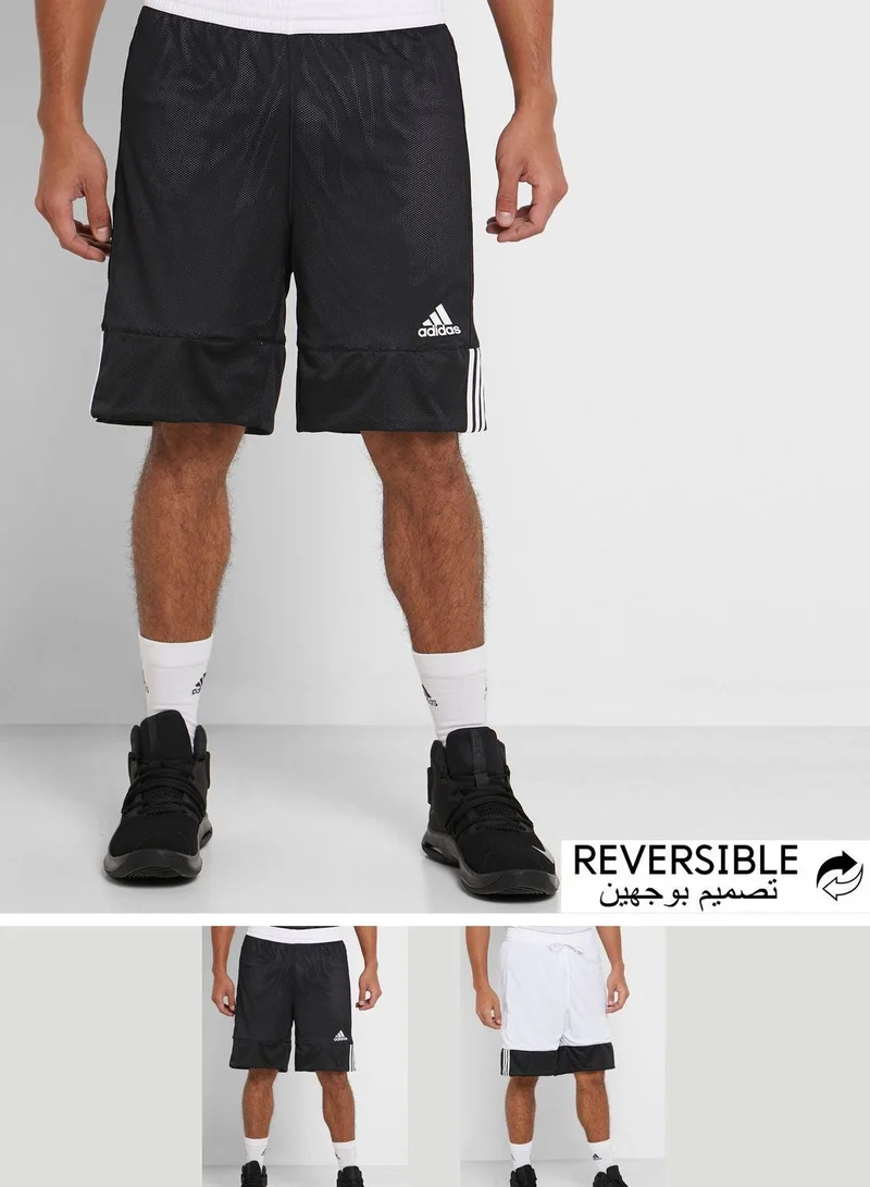 adidas شورت رجالي أسود قصير من
