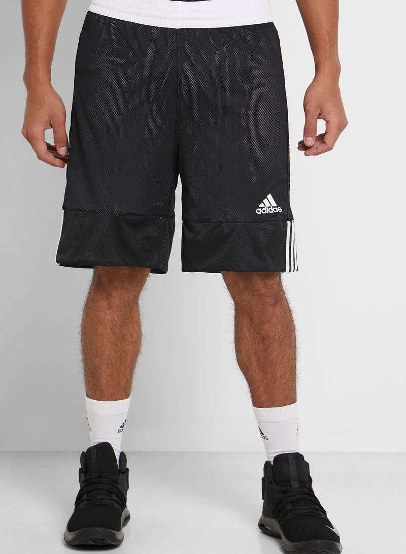 adidas شورت رجالي أسود قصير من