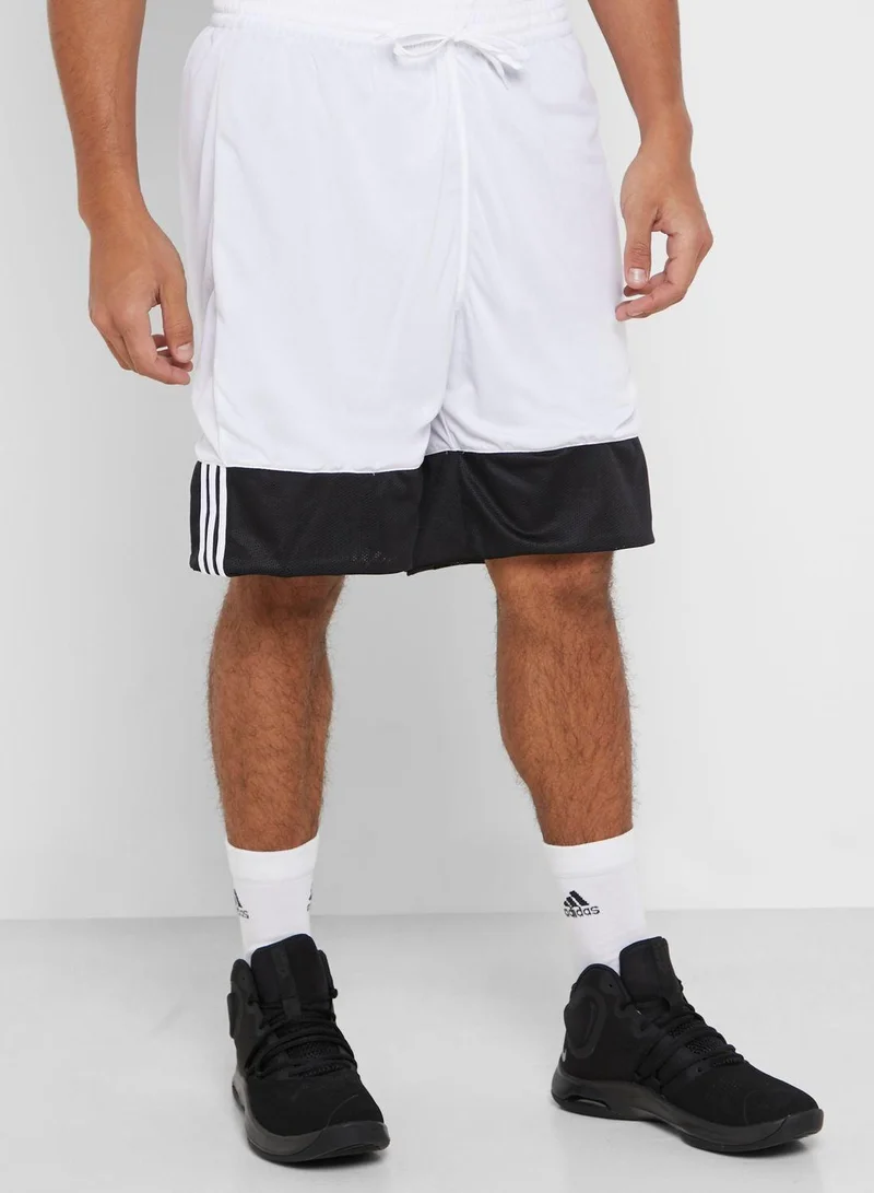 adidas شورت رجالي أسود قصير من