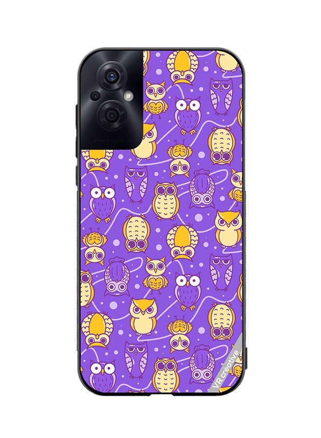 VR CREATIVE Protective Case Cover For Oppo Reno8 Z Night Owl Design Multicolour - Image 1