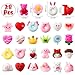 Haooryx Valentines Day Greeting Gifts Cards with Mochi Squishy Toys 28Pcs Mini Kawaii Heart Rose Stress Relief Squishy Sets for Kids Valentines Day School Classroom Prize Party Favor Gift Exchange - Image 4