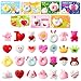 Haooryx Valentines Day Greeting Gifts Cards with Mochi Squishy Toys 28Pcs Mini Kawaii Heart Rose Stress Relief Squishy Sets for Kids Valentines Day School Classroom Prize Party Favor Gift Exchange - Image 2