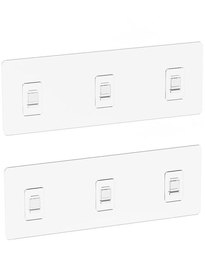 Moforoco 2Pack Flat Hook Shower Caddy, No Drilling Adhesive Shower Hooks - Image 1