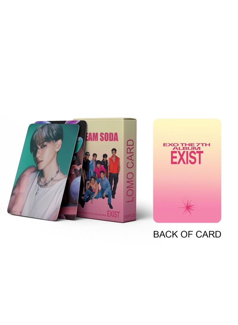 EHOME 55Pcs EXO New Album EXIST Photo Card Latest Single Cream Soda Lomo Card - Image 3