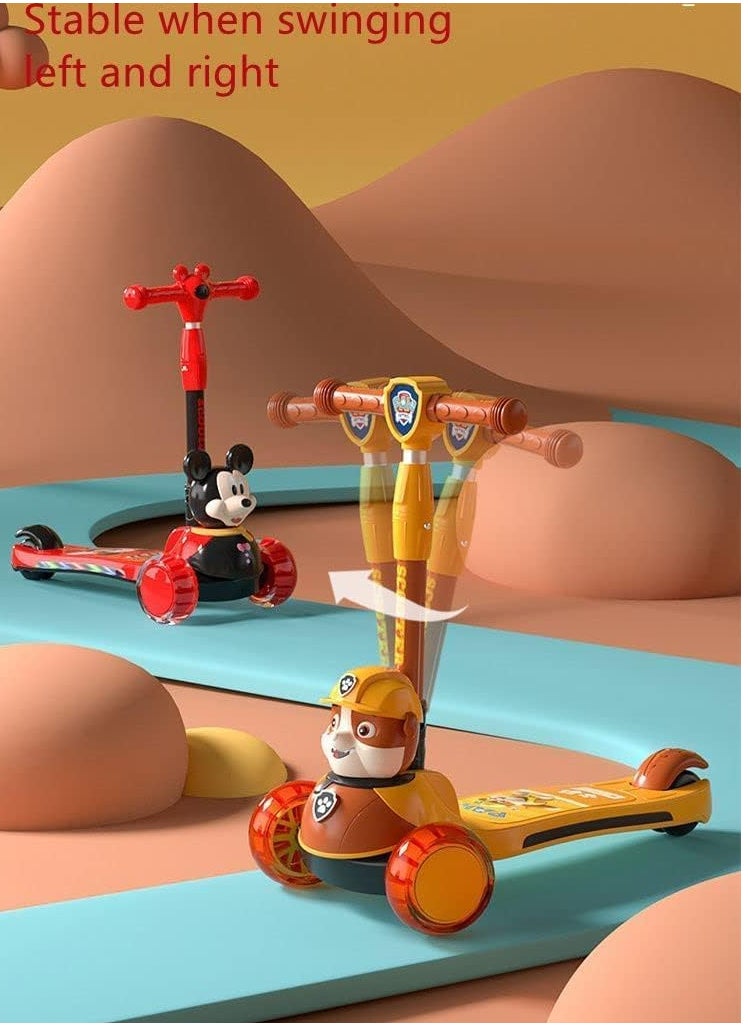null - Kids scooter with a unique design and one-click folding, suitable for ages 2 to 12 years, equipped with three lightweight wheels and fun music. Ideal for boys and girls aged 3 and above, with bright colors and a playful design that makes every adventure more fun, ensuring moments of joy and movement! - Image 1