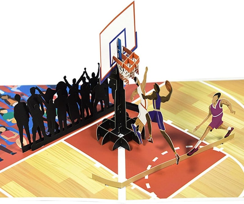 BIGTHREE Basketball Pop Up Card, Pop Up Basketball Birthday Card,3D Sports Greeting Card for Anniversary, Father's Day, Happy Birthday Card for Friends, Kids, Him, Dad, Husband, Boyfriend - Image 5