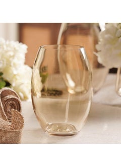 PURE HOME + LIVING Pure Home Living Clear Amber Oblong Glass Vase Small  - Image 2