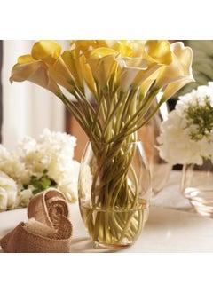PURE HOME + LIVING Pure Home Living Clear Amber Oblong Glass Vase Small  - Image 1