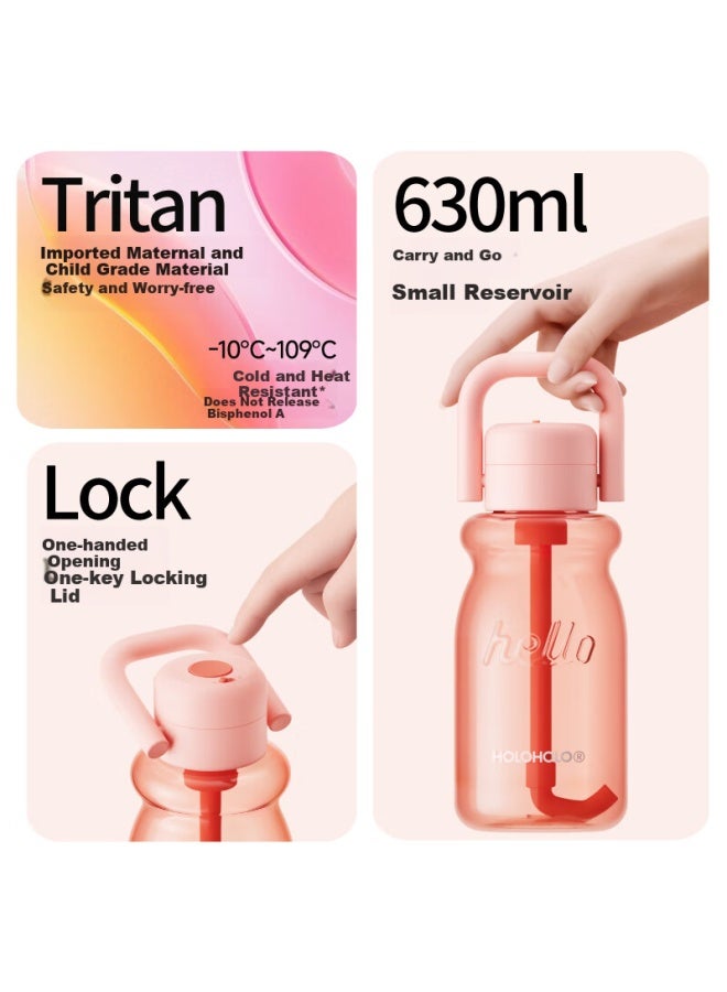 Holoholo Large Capacity Tritan Cup With Straw For Men And Women High Value Summer Straw Cup Student Children Portable Water Cup Gift - Image 1
