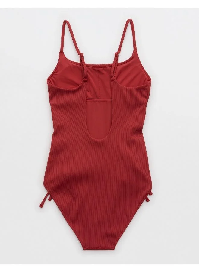 آري من امريكان ايجل Aerie Ribbed Scoop One Piece