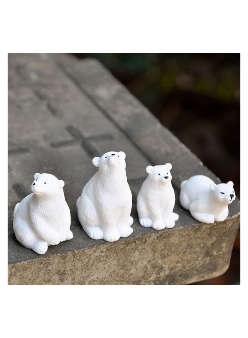 KASTWAVE Mini Polar Bear Realistic Animals Figures Animals Miniature Resin Mini Polar Bear Figurine Fairy Cake Toppers Party Birthday Gifts Garden Micro Landscape Decoration, 20 Pcs - Image 4
