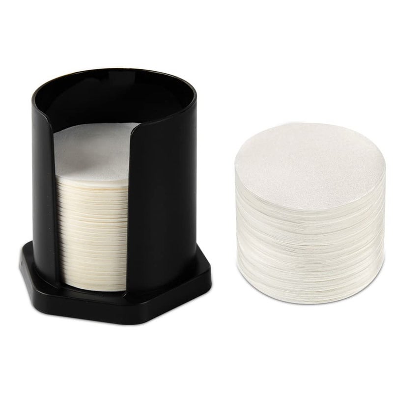 CAFEMASY Coffee Filter Holder for AeropressFilter  CAFEMASY 2 Pack of 742 Count Replacement Paper Filters with Black Filters Holder Compatible for Aeropress Original Go Clear Espresso Coffee Maker 