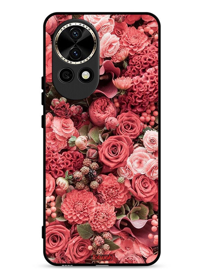 Tolwak Huawei nova 13 5G Protective Case Cover Peach Roses - Image 1