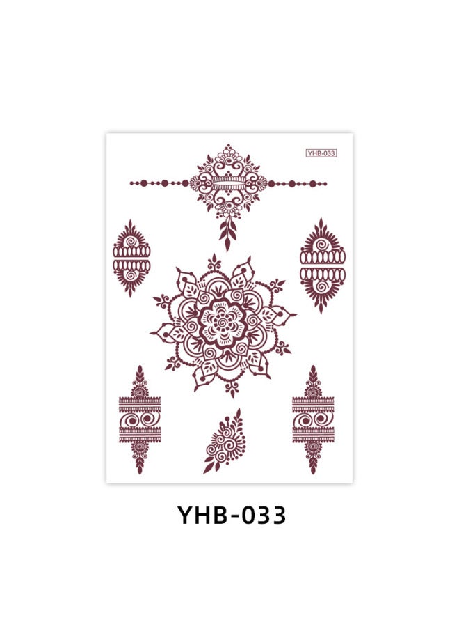 Mehendi Stickers Henna Mehendi stencil Tattoo Sticker for Hands Temporary Waterproof Mehndi Tattoo Body Art for Women & Girls - Image 1