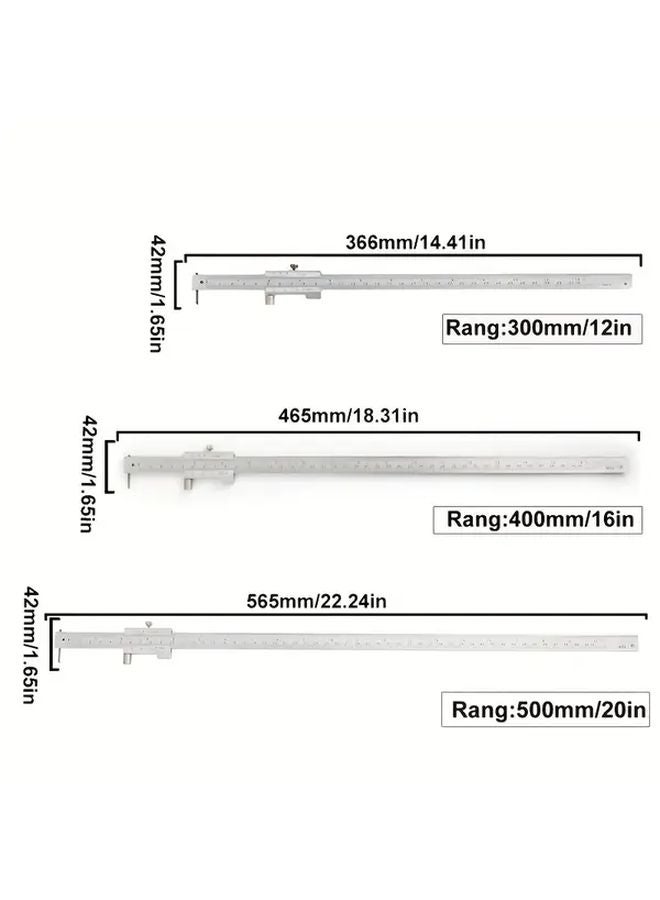 500mm Double Scale Vernier Caliper Precision Steel Measuring Tool 0 1mm Accuracy - Image 3