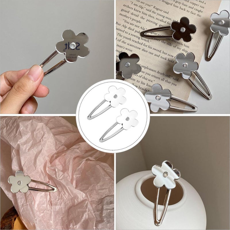 مشابك شعر على شكل منقارد البط المزهرة، حزمة من قطعتين، إكسسوارات تصفيف الشعر للنساء - Image 5