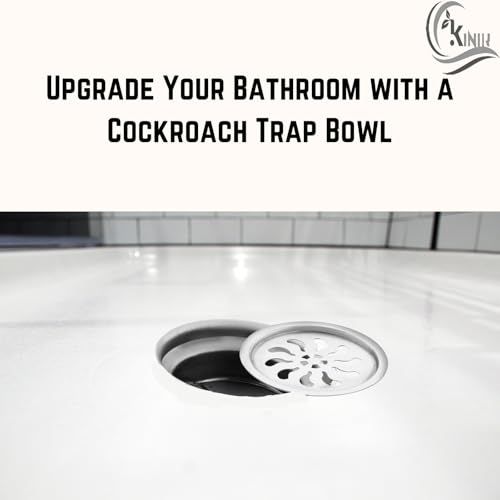 KINIK 304 Stainless Steel Cockroach Trap Bowl | 5 Inch Bathroom Floor Drain Jali | Anti-Odor & Insect Blocker - Image 2