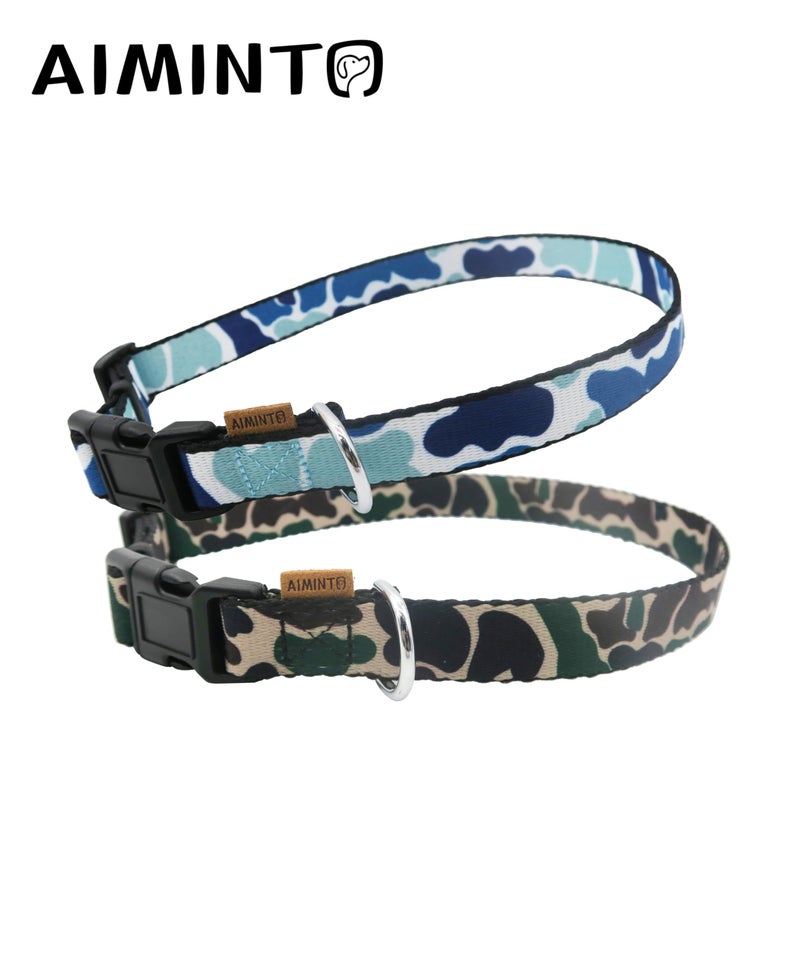 Aiminto Dog Collar, Cute Camouflage Pattern, Soft and Adjustable Collar with Quick Release Buckle (XS (Neck 9-13", Width 3/8"), Camouflage Green) - Image 4