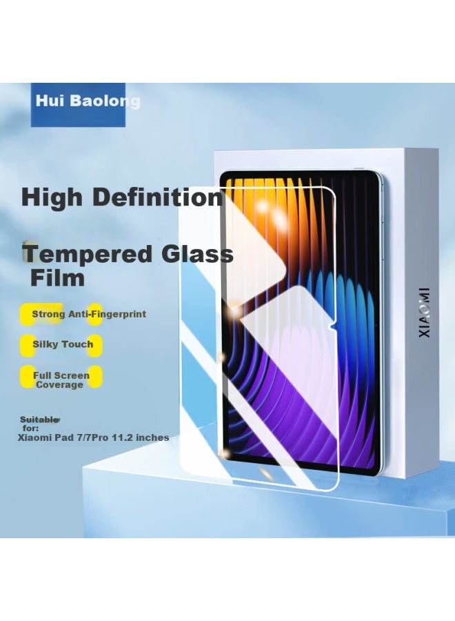 Hboalg Tempered Glass Screen Protector For Xiaomi Pad 7/7 Pro 11.2 Inch Model, Hd Anti-shatter Anti-fingerprint Scratch-resistant Glass Film For Xiaomi Tablet - Image 1