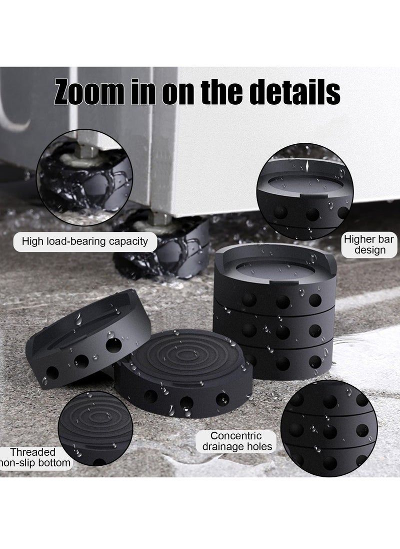 SYOSI - Anti Vibration Pads 4Pack Shock Noise Cancelling Washer Dryer Isolation Pad Non slip Noise Cancelling Rubber Feet Pad Stabilizer for Heavy Duty Washing Machine Furniture's Legs - Image 1