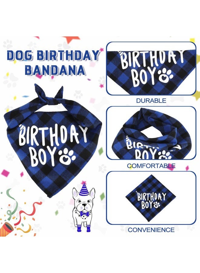 Weewooday Dog Birthday Party Supplies Birthday Boy Girl Cake Bandana Triangle Scarf Party Hat Dog Bow Tie Collar with Numbers for Large Medium Small Dog Puppy 1st Birthday(Elegant Style,Medium)  - Image 3