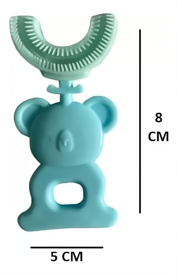 Istore Multipurpose 360° Oral Teeth Cleaning Tools, Mouth-Cleaning Silicone Clean Brushing Kids Teeth Dental Care Hand U Shape Toothbrush (Pack of 2 -Multicolor) - Image 2