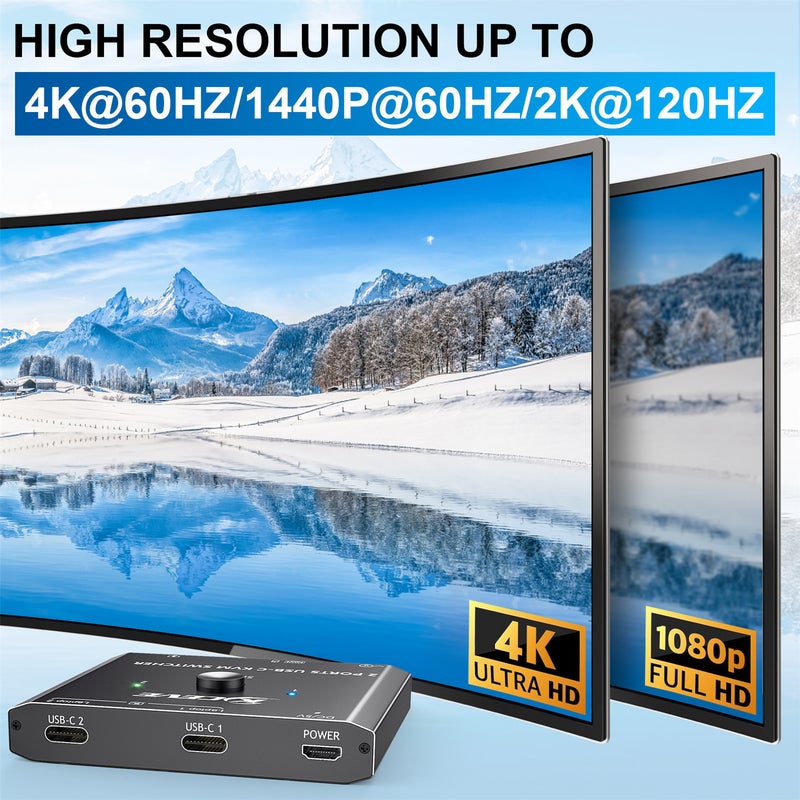 KVM switch, audio extractor separator, shared high-definition monitor, HD switch, 2 in 1 out, 4K@60Hz HD to HD, optical SPDIF - Image 4
