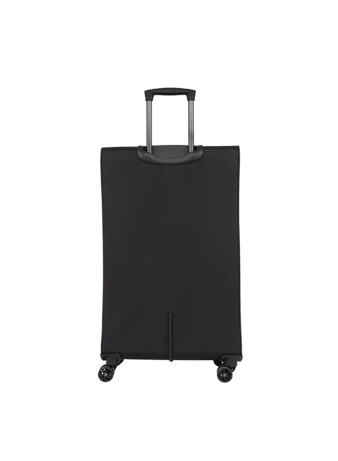 TOM CRUISER Legacy 24 Inch Soft Luggage Trolley – Black, 600D PU Leather, TSA Lock, Silent Wheels - Image 3