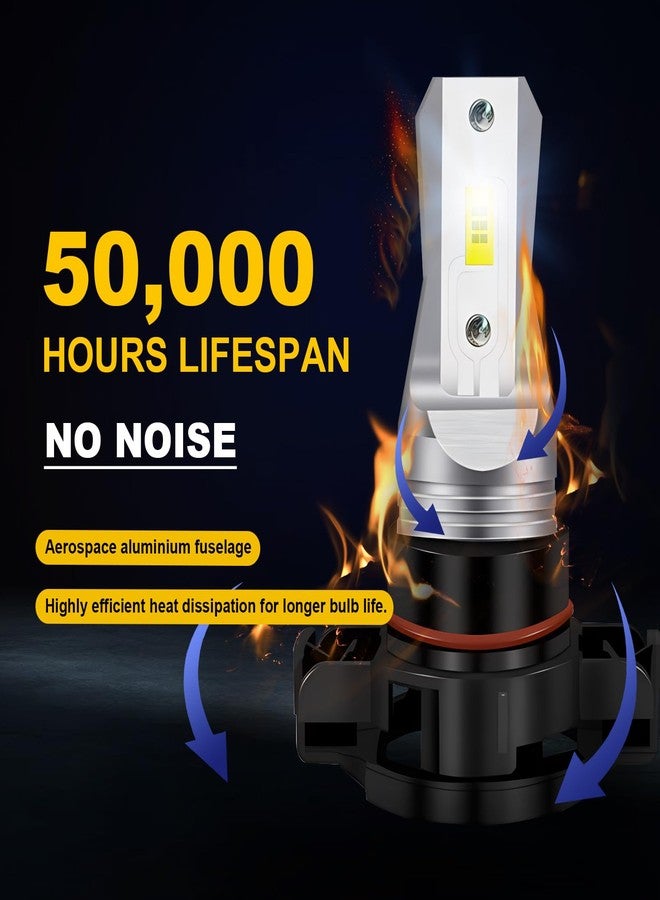 مصابيح ضباب LED من نوع LEDYOTRY H11/H8 أو مصابيح نهارية، 4000 لومن، إضاءة فائقة السطوع 6000 كلفن، ضوء ضباب H16 للسيارات والشاحنات وسيارات الدفع الرباعي، بدون قطبية، سهلة التركيب والتوصيل (عبوة من قطعتين) - Image 5