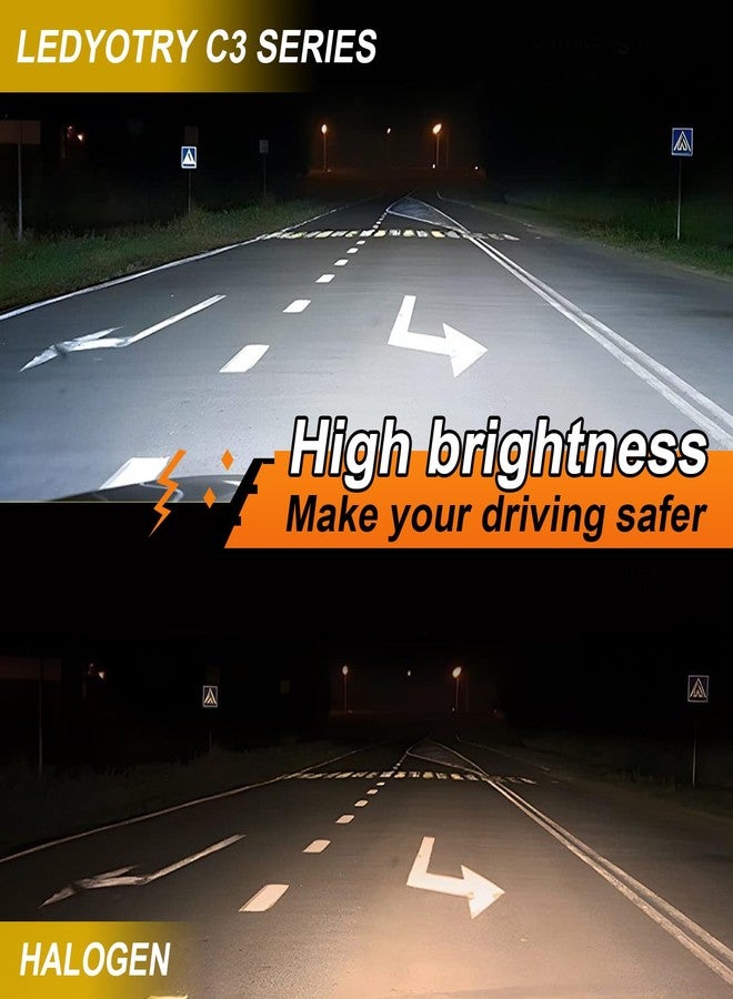 مصابيح ضباب LED من نوع LEDYOTRY H11/H8 أو مصابيح نهارية، 4000 لومن، إضاءة فائقة السطوع 6000 كلفن، ضوء ضباب H16 للسيارات والشاحنات وسيارات الدفع الرباعي، بدون قطبية، سهلة التركيب والتوصيل (عبوة من قطعتين) - Image 4