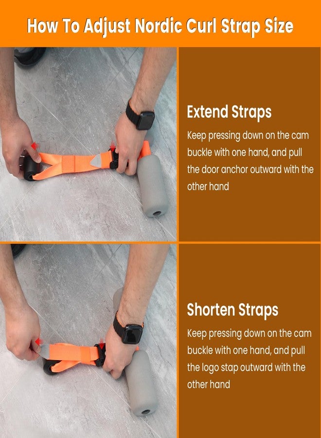 Balency Nordic Hamstring Curl Strap, Nordic Curl Strap for Hamstring Curls, Nordic Curl Attachment and Leg Exercise Assisted Strap for Strength Training, Nordic Curl Strap Home Workout Equipment - Image 4