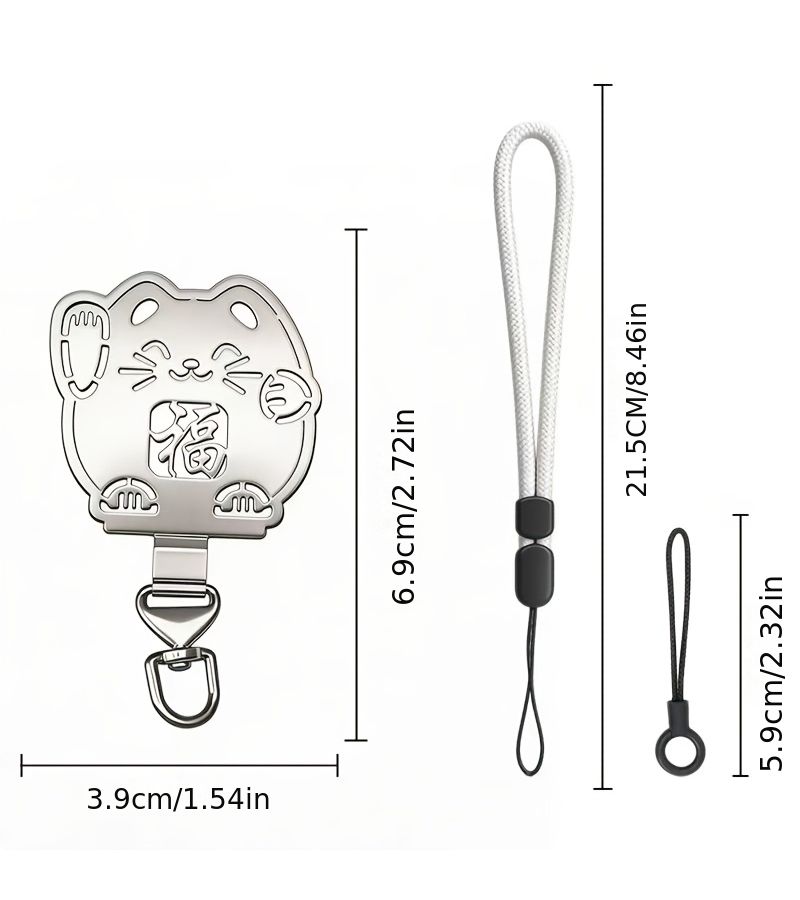 Rose Golden Stainless Steel Phone Lanyard With Anti Loss Clip And Cord - Image 2