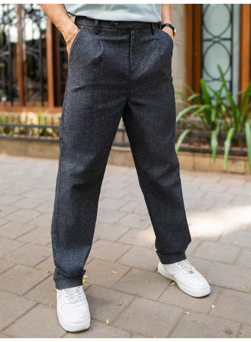 Maniac  Maniac Solid Black Woven Fabric Korean Fit Trouser for Men | Best Price UAE