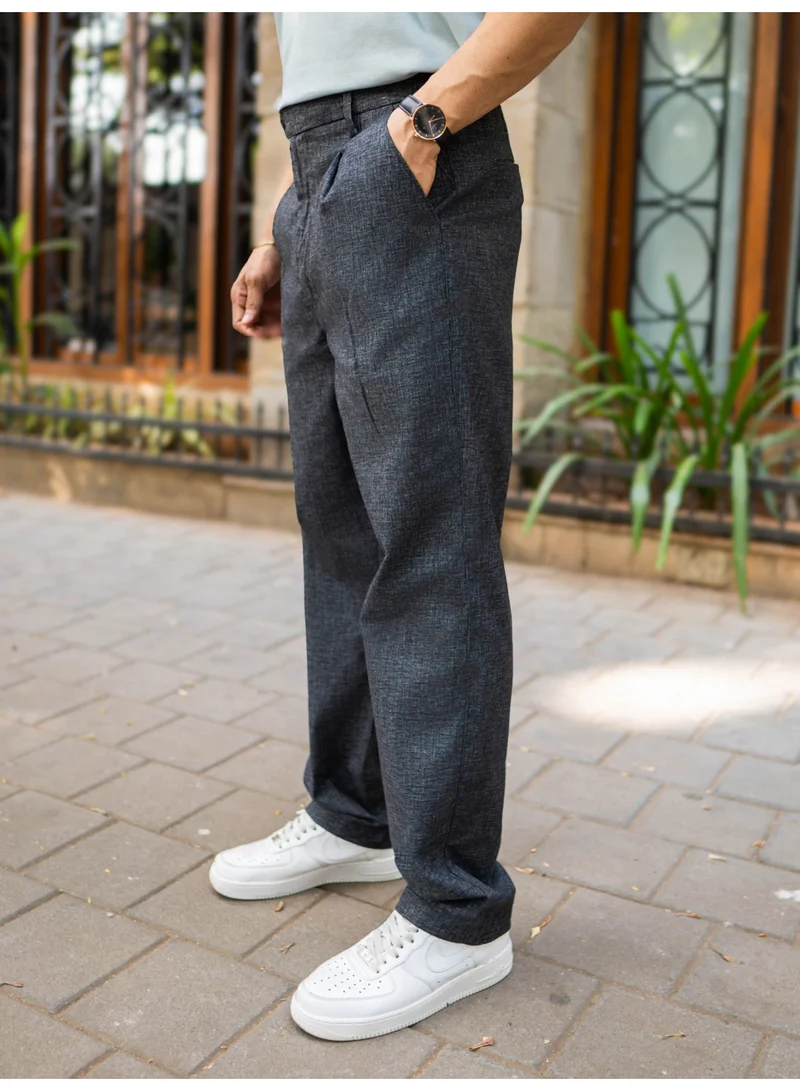 Maniac  Maniac Solid Black Woven Fabric Korean Fit Trouser for Men | Best Price UAE