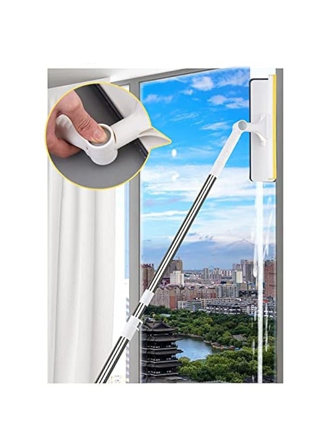 erorex Window Cleaning Mop and Squeegee 3-in-1 Cleaner Washer with Microfiber Pad,Adjustable Long Handle Window Wiper High Window Cleaning Kit with Pole Telescopic Window Cleaner Tool (43''-110'' long) - Image 4