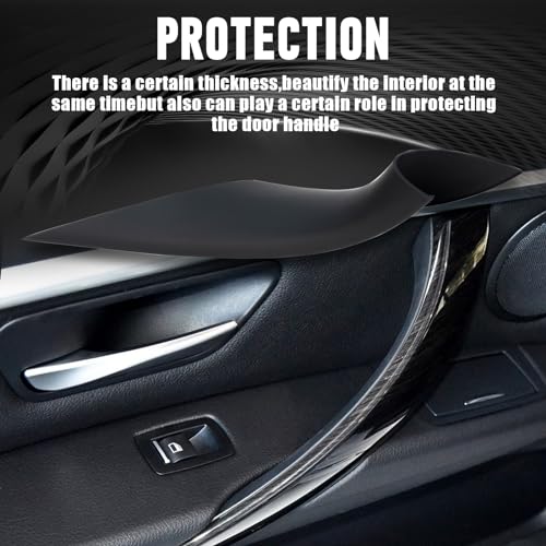 WEILEITE Rear Interior Inner Door Pull Handle Grab Cover Fit for BMW 3 4 Series 316,318,320,328,330,335,M3 F30/F31/F34/F80 2012-2018 & 418,420,428,430,435,M4 F32/F33/F36/F82/F83 2013-2019 51417279311 - Image 3