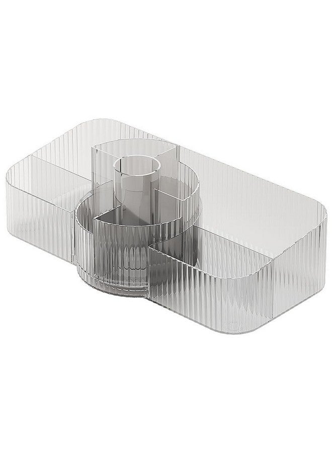 Azelf Cosmetic storage box desktop acrylic transparent large-capacity box compartment lipstick dormitory makeup brush rack Elegance look - Image 1