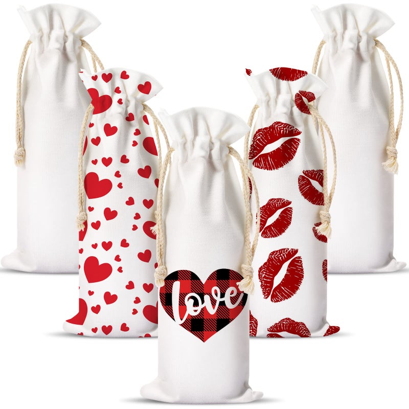 Shappy Sublimation Wine Bag Reusable Canvas Wine Bags with Drawstrings for DIY Wedding Nurse Graduation Physician Assistant Gifts Birthday Anniversary Present Law Student5 Pieces
