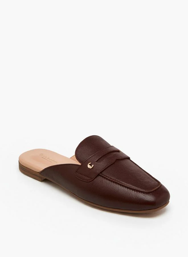 لو كونفورت Women Leather Slip-On Mules