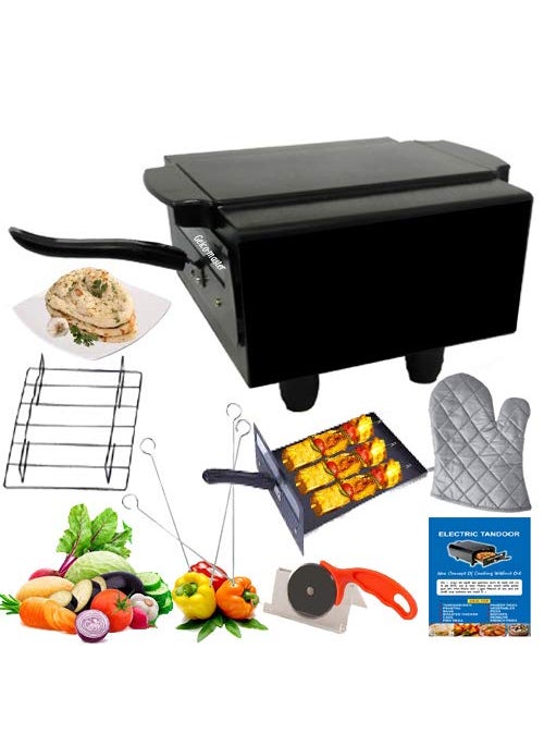 HOTBERG HOTBERG Non Stick Tray Electric Tandoor 14 Inches Black  - Image 1