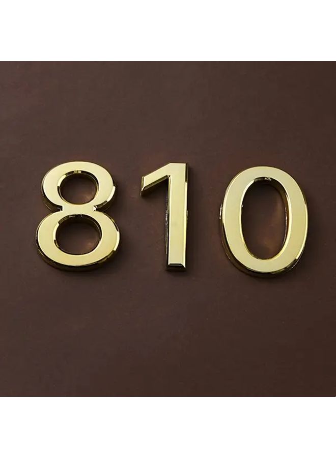 3D Mailbox Numbers House Number Decals Electroplated Adhesive Plates Style 7 - Image 2